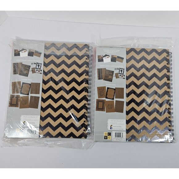 DCWV Memory Books Kraft & Black 2 Books with 50 Cutouts & 2 Sticker Sheets NEW - Picture 2 of 6